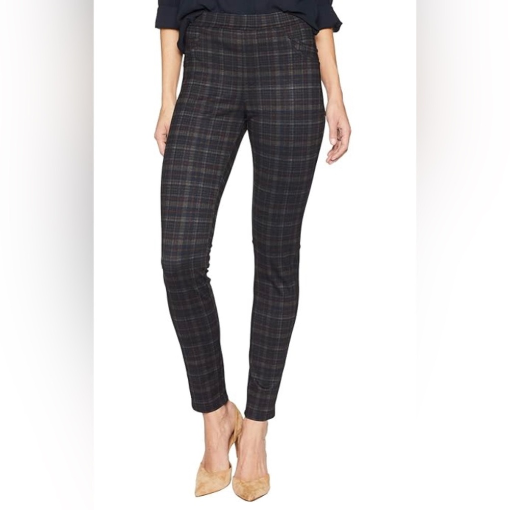 Anthropologie Sanctuary Pants-Plaid Lg-Brown Stretch Business Citycore Neutrals